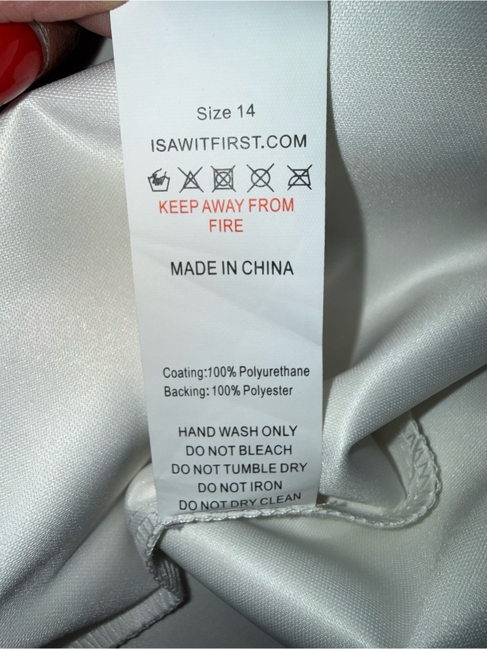 White Faux Leather Midi Pencil Skirt - Picture 4 of 5